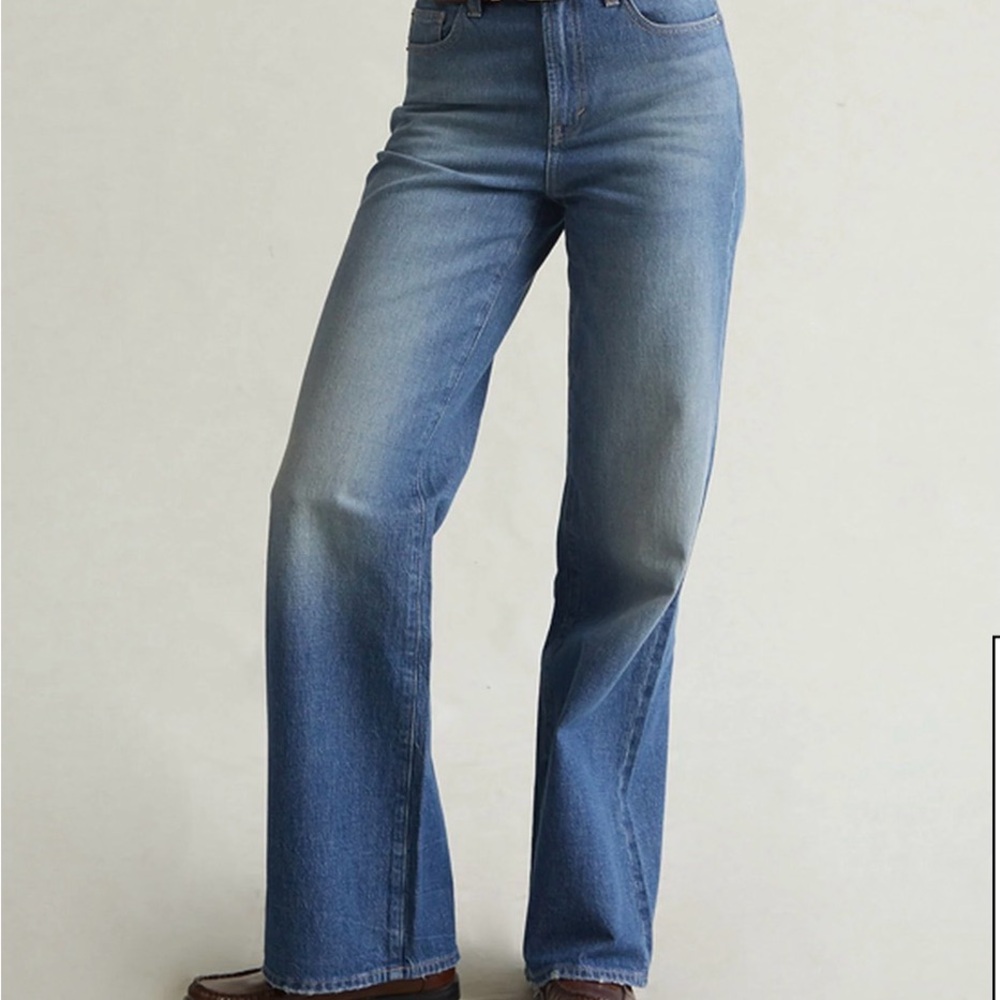 PacSun High-Rise Wide Leg Jeans - Medium Blue Wash